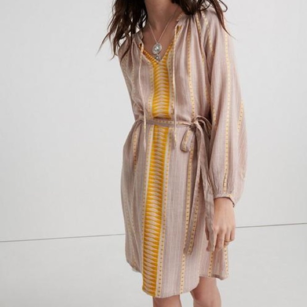 Lucky Brand Yarn Dyed Peasant Dress